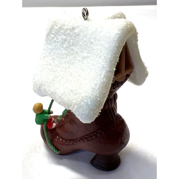 Hallmark Handcrafted "Children In Shoe" Ornament With Glittery Roof & Playful De - Picture 5 of 7